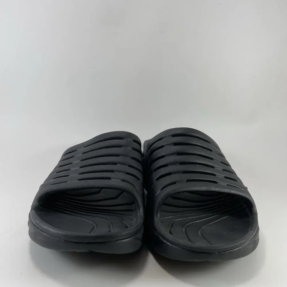 Hoka One One Ora Recovery 2 Mens Size 8 Black Foam Cushion Comfort Swim Slides